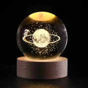 Luminous Crystal Ball Night Light Wooden Base - Image 27