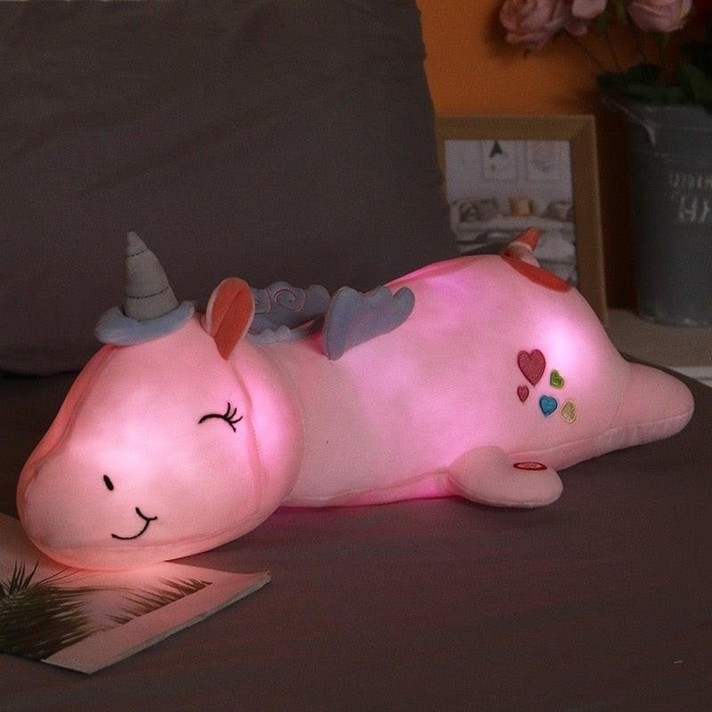 Luminous Unicorn Plush Night Light Rainbow LED Decor - Image 1