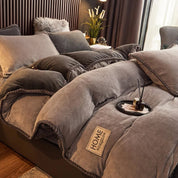 Luxurious Velvet Duvet Cover Set Soft Plush Bedding Comfort - Image 3