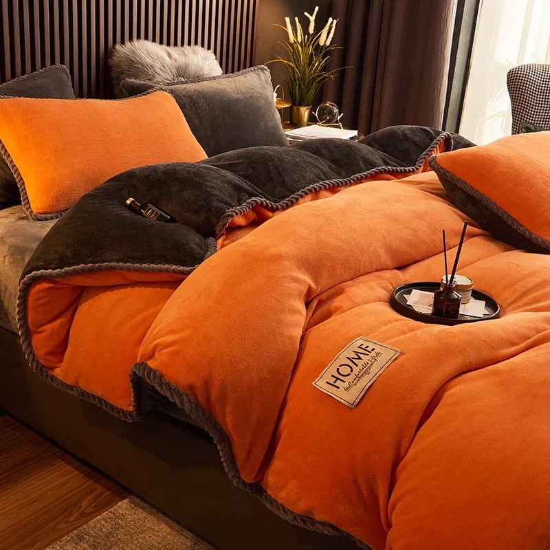 Luxurious Velvet Duvet Cover Set Soft Plush Bedding Comfort - Image 4