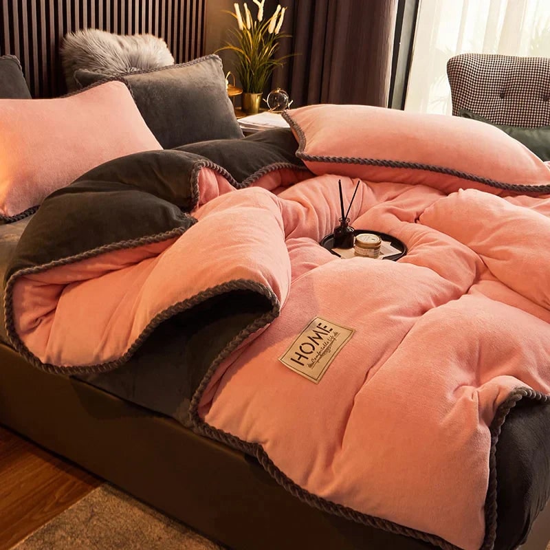 Luxurious Velvet Duvet Cover Set Soft Plush Bedding Comfort - Image 8
