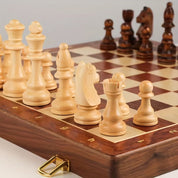 Luxury Wooden Chess Set Storage Box Elegant Gameplay - Image 5