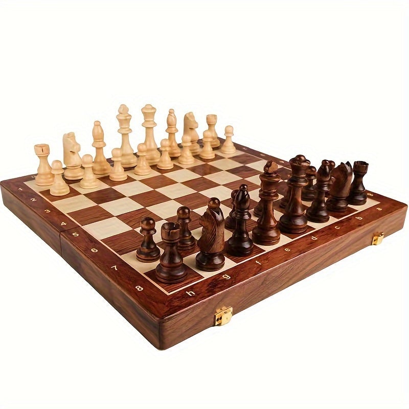 Luxury Wooden Chess Set Storage Box Elegant Gameplay - Image 8