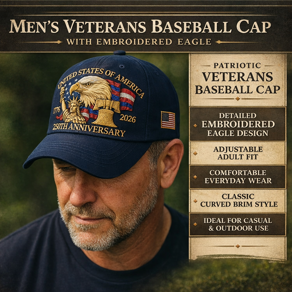Men's Baseball Cap Embroidered Patriotic | Casual Wear - Image 3
