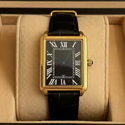 Men's Dress Watch Leather Strap Square Classic Design - Image 11