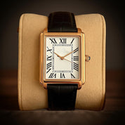 Men's Dress Watch Leather Strap Square Classic Design - Image 7