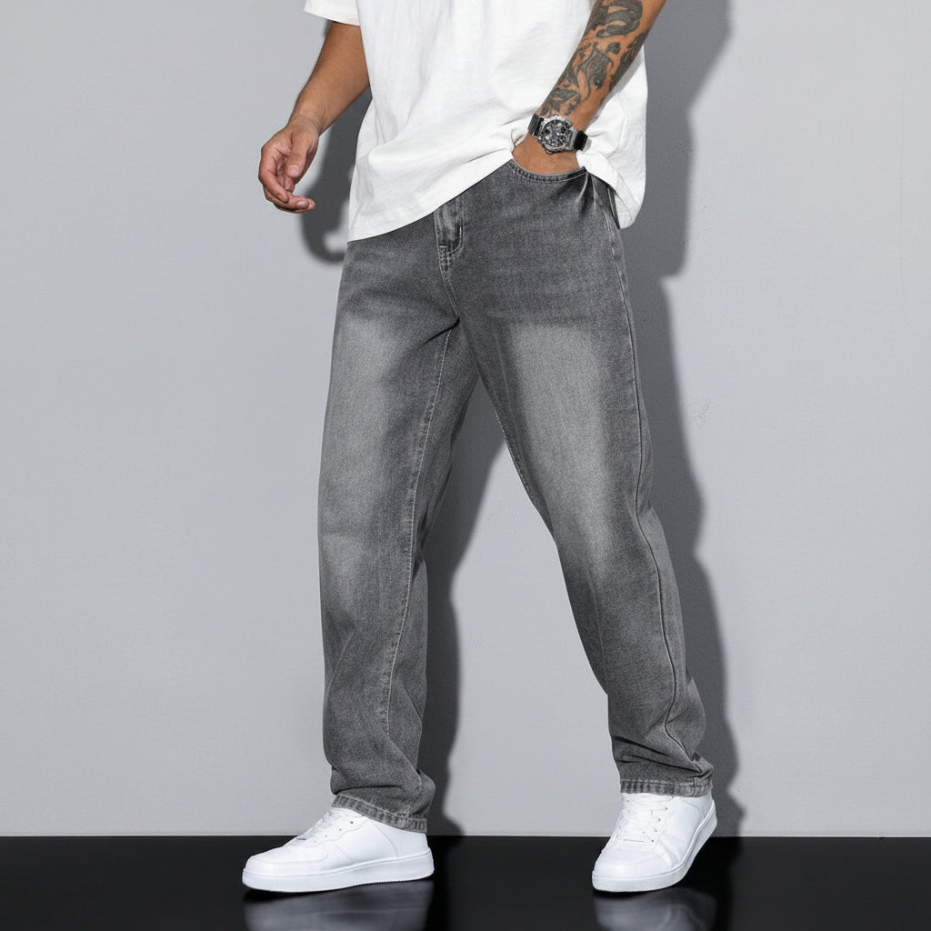 Men's Straight Leg Jeans Loose Fit | Casual Jeans - Image 1