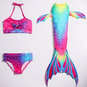 Mermaid Costume Swimsuit Girls Set Ruffle Shell Tail - Image 6