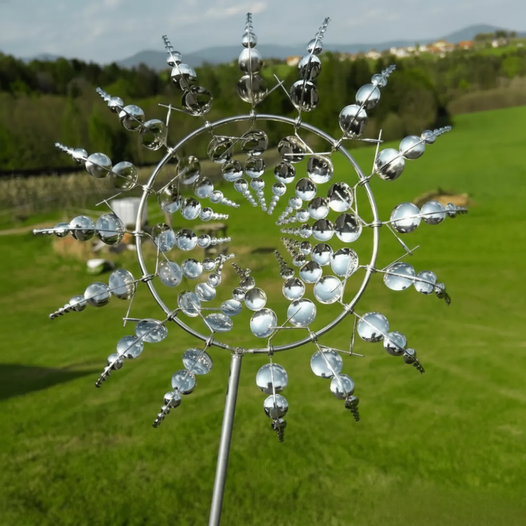 Metal Wind Spinner Outdoor Garden Decorative Accent - Image 1