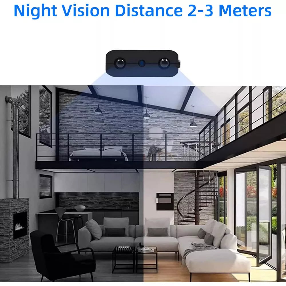 Micro HD Security Camera Audio and Night Vision Indoor Use - Image 3