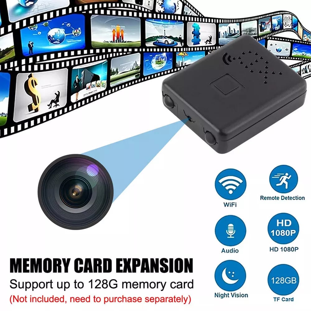 Micro HD Security Camera Audio and Night Vision Indoor Use - Image 4