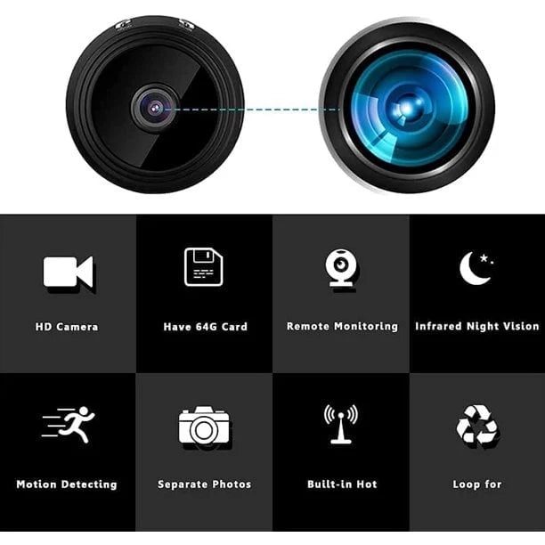 Mini Wireless Security Camera Audio and Night Vision Features - Image 4