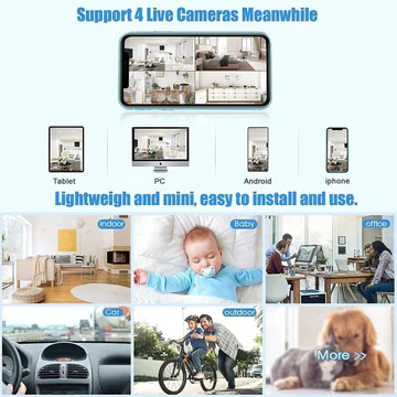 Mini Wireless Security Camera Audio Home Monitoring - Image 3