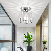 Modern Ceiling Light Clear Glass Shade and Striped Design - Image 30
