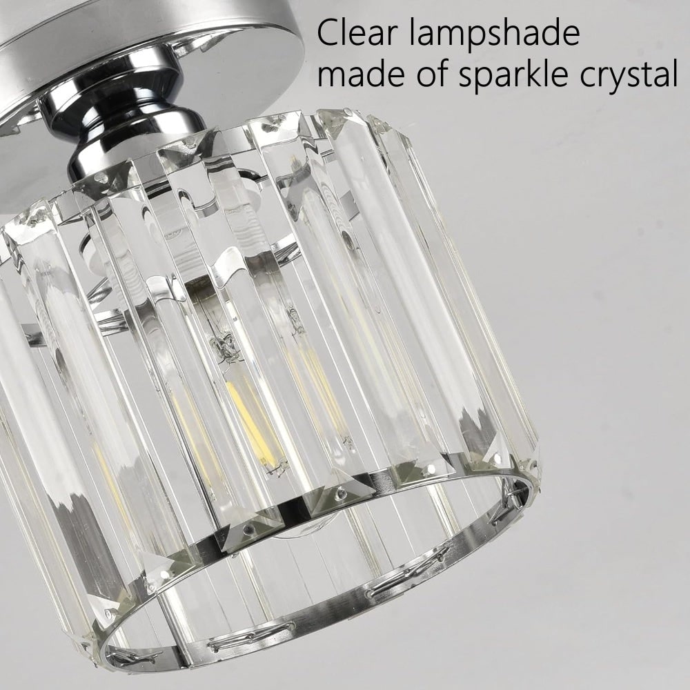 Modern Ceiling Light Clear Glass Shade and Striped Design - Image 31