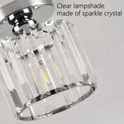 Modern Ceiling Light Clear Glass Shade and Striped Design - Image 31