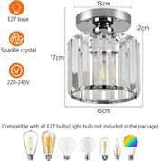 Modern Ceiling Light Clear Glass Shade and Striped Design - Image 34