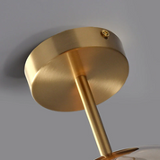 Modern Ceiling Light Retro Copper Glass Shade - Image 18