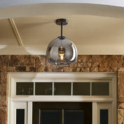 Modern Ceiling Light Retro Copper Glass Shade - Image 6