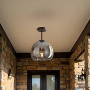 Modern Ceiling Light Retro Copper Glass Shade - Image 7