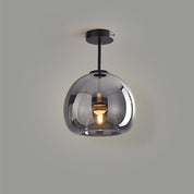 Modern Ceiling Light Retro Copper Glass Shade - Image 8