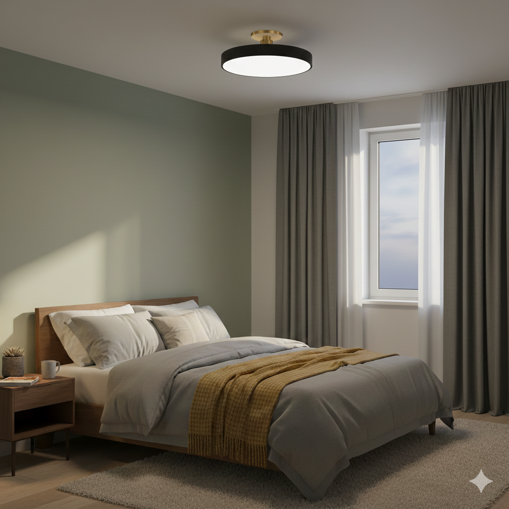 Modern Circular Ceiling Fixture Bedroom LED Flush Mount - Image 4