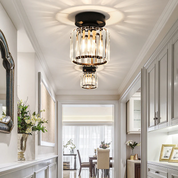Modern Flush Mount Ceiling Light Crystal Shade Hallway - Image 15