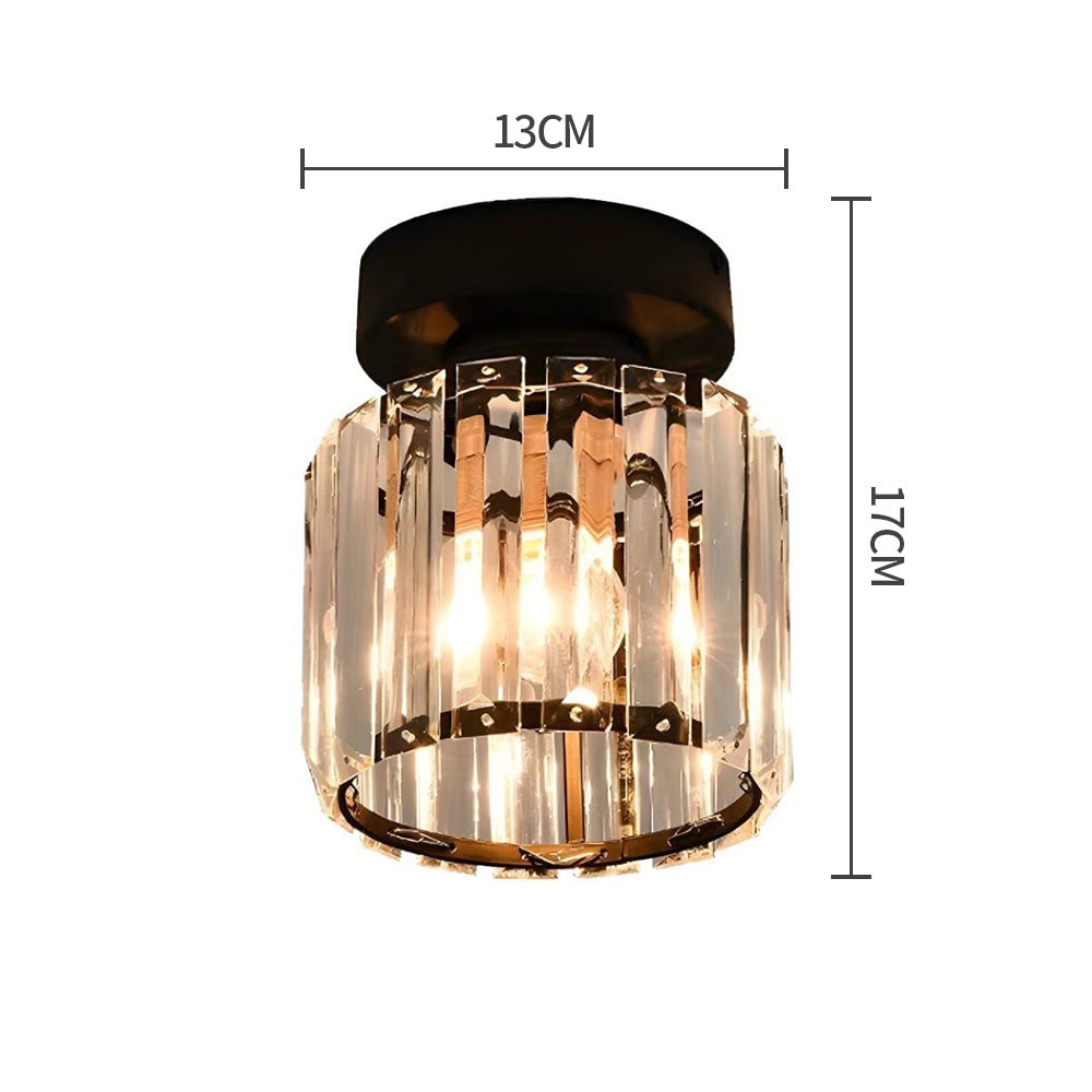 Modern Flush Mount Ceiling Light Crystal Shade Hallway - Image 17