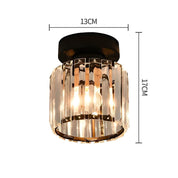 Modern Flush Mount Ceiling Light Crystal Shade Hallway - Image 17