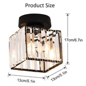 Modern Flush Mount Ceiling Light Crystal Shade Hallway - Image 18