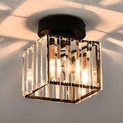 Modern Flush Mount Ceiling Light Crystal Shade Hallway - Image 2