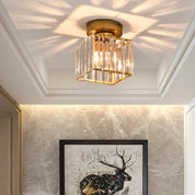 Modern Flush Mount Ceiling Light Crystal Shade Hallway - Image 21