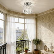 Modern Flush Mount Ceiling Light Crystal Shade Hallway - Image 28