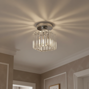 Modern Flush Mount Ceiling Light Crystal Shade Hallway - Image 37