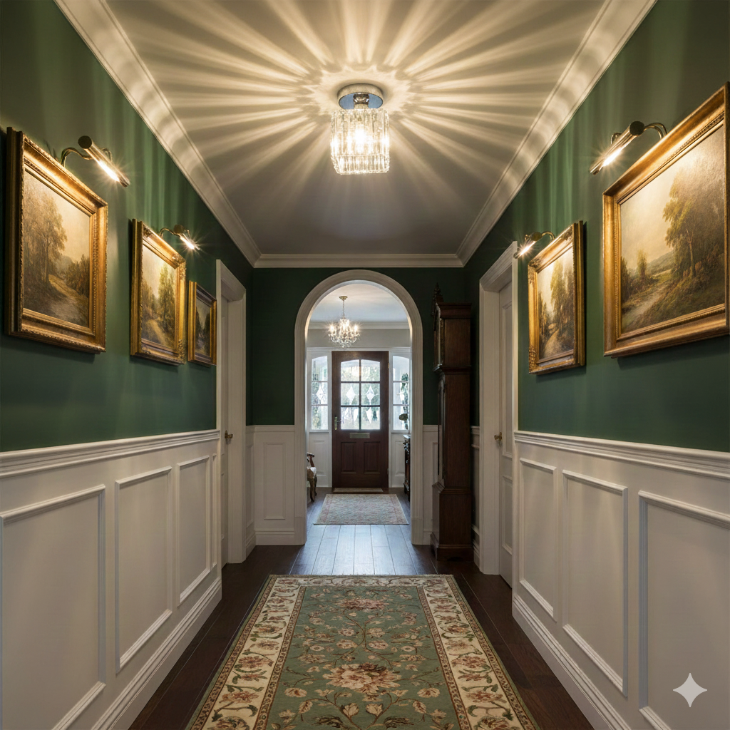Modern Flush Mount Ceiling Light Crystal Shade Hallway - Image 39