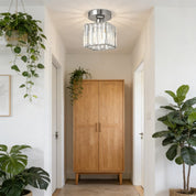 Modern Flush Mount Ceiling Light Crystal Shade Hallway - Image 41