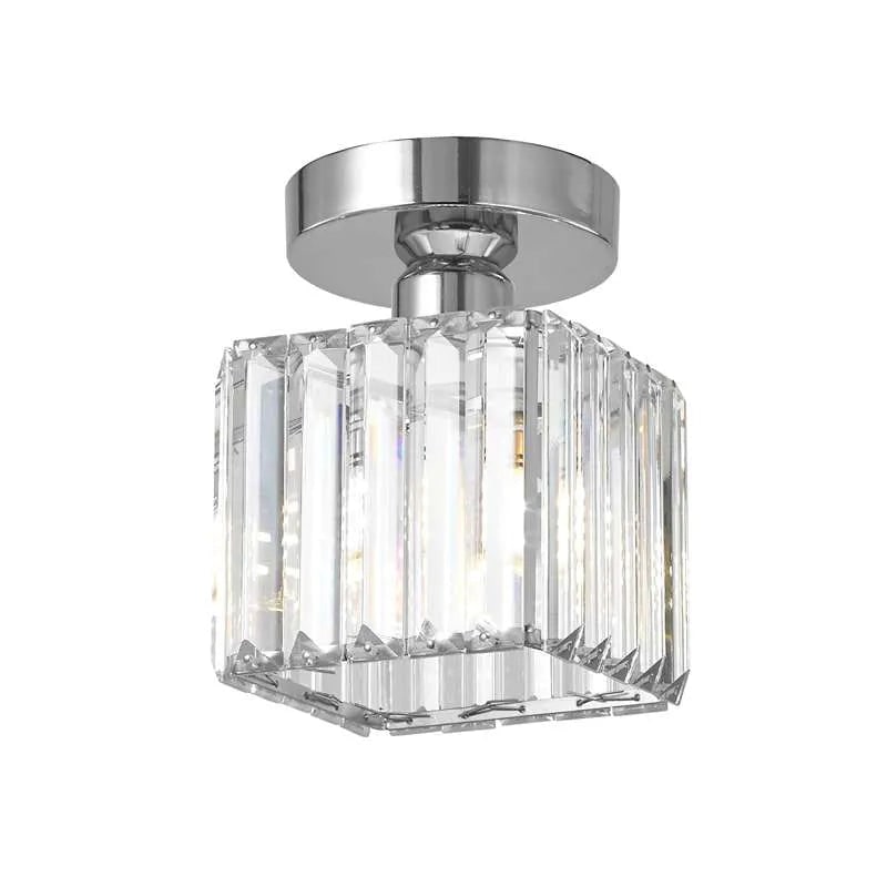 Modern Flush Mount Ceiling Light Crystal Shade Hallway - Image 43