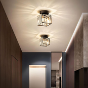 Modern Flush Mount Ceiling Light Crystal Shade Hallway - Image 8