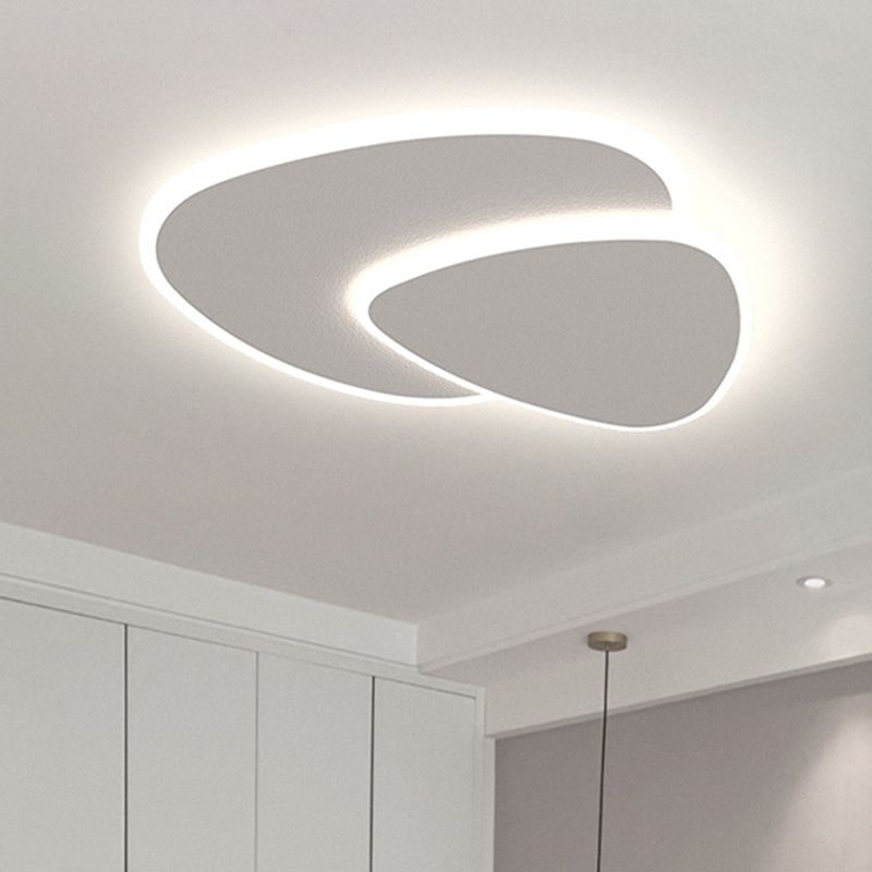 Modern Flush Mount Ceiling Light Living Room White Design - Image 3
