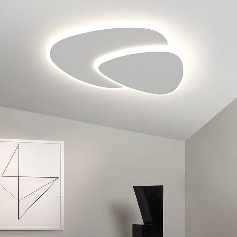 Modern Flush Mount Ceiling Light Living Room White Design - Image 5