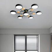 Modern LED Ceiling Wood Accents Living Room Decor - Image 13