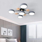 Modern LED Ceiling Wood Accents Living Room Decor - Image 16