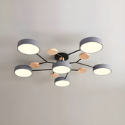Modern LED Ceiling Wood Accents Living Room Decor - Image 20