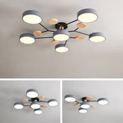 Modern LED Ceiling Wood Accents Living Room Decor - Image 21
