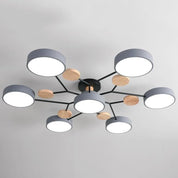 Modern LED Ceiling Wood Accents Living Room Decor - Image 23