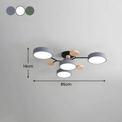 Modern LED Ceiling Wood Accents Living Room Decor - Image 24