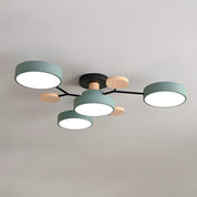 Modern LED Ceiling Wood Accents Living Room Decor - Image 26