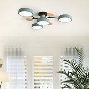 Modern LED Ceiling Wood Accents Living Room Decor - Image 27