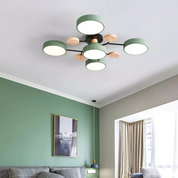 Modern LED Ceiling Wood Accents Living Room Decor - Image 30