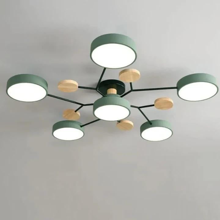 Modern LED Ceiling Wood Accents Living Room Decor - Image 32